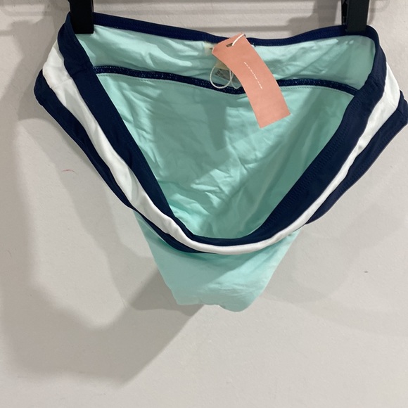 PilyQ Aquamarine Color Block Banded Teeny Bottom AQU-285T Small / Aqua - Picture 8 of 9